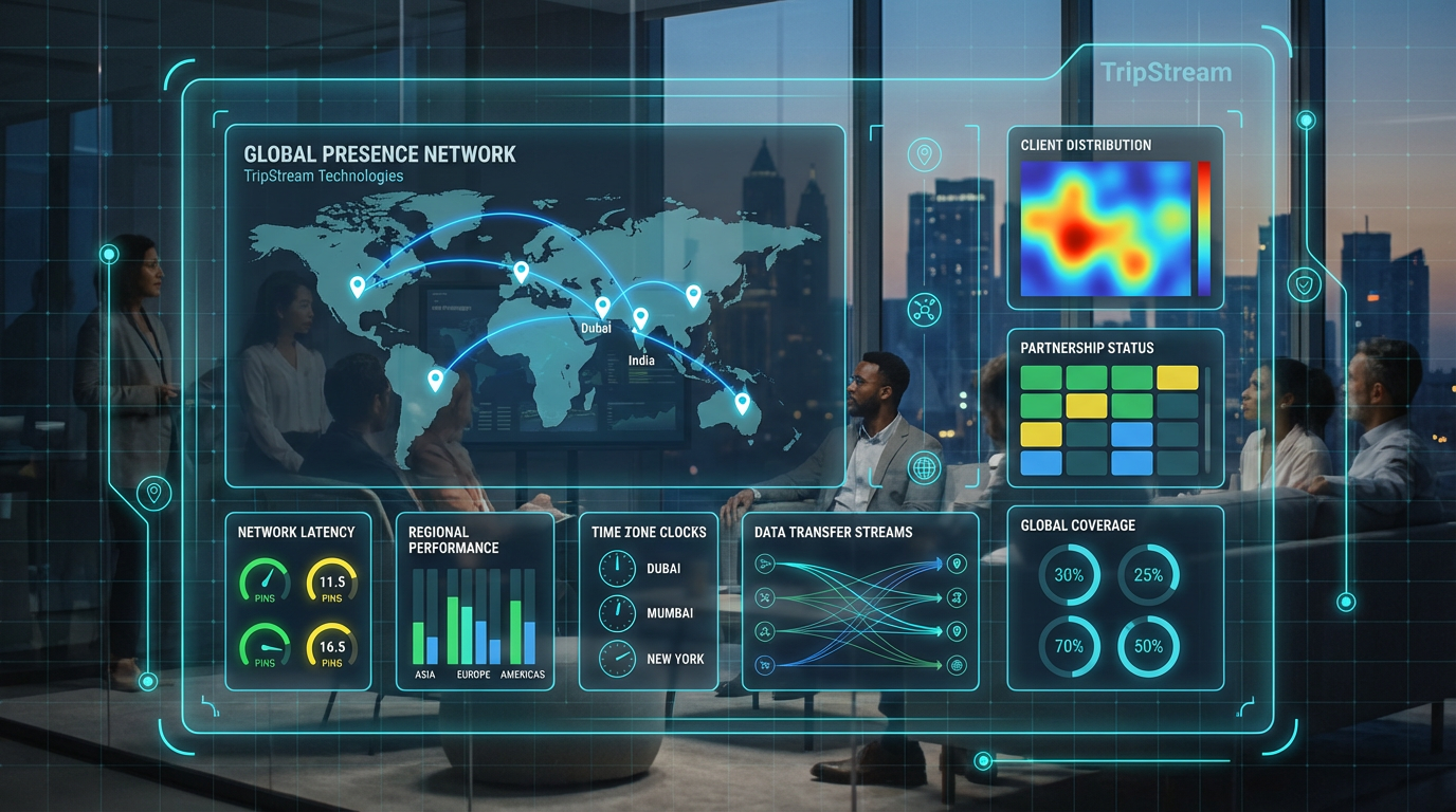 Global network connecting Dubai and India